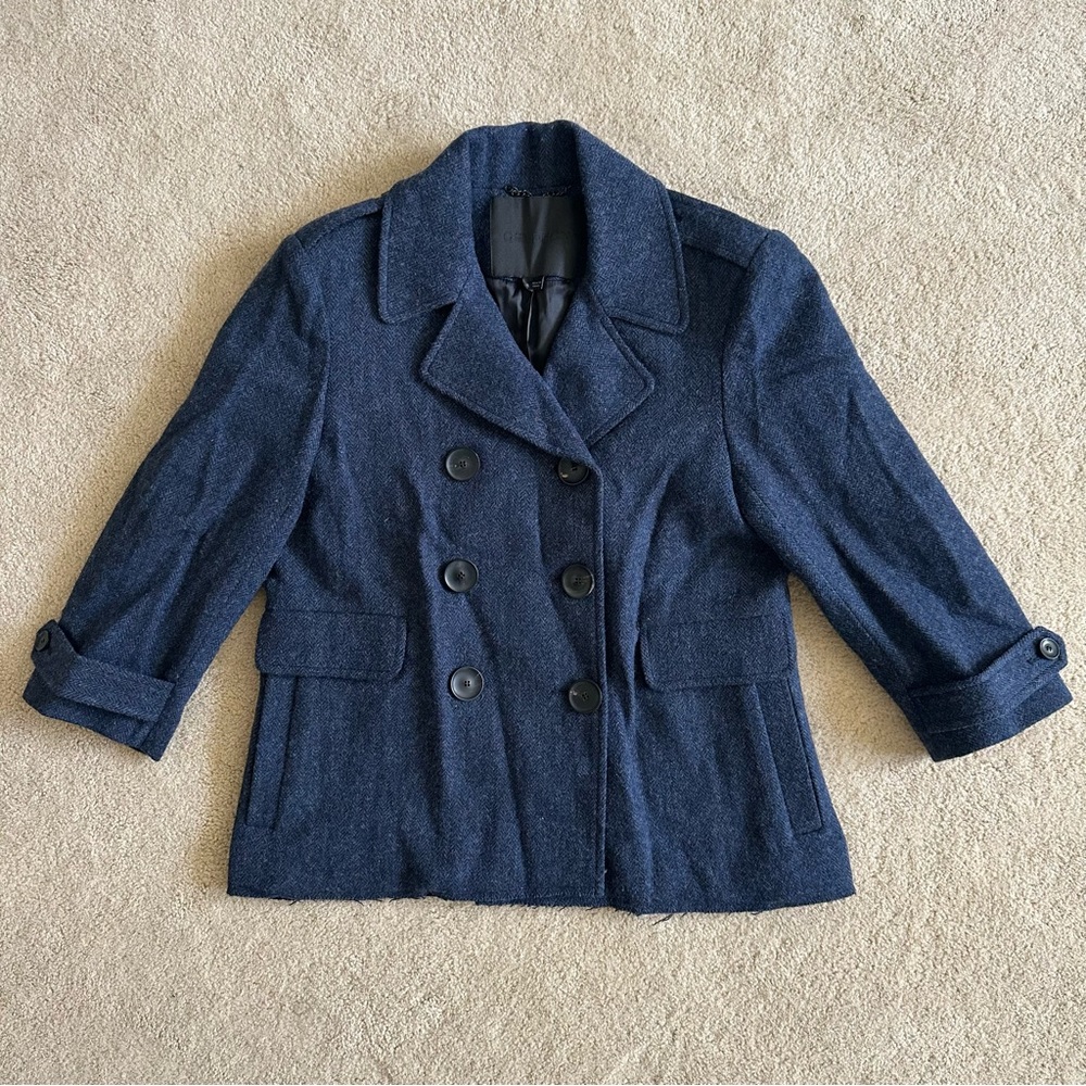 Gryphon Blue Wool Blazer Jacket size small